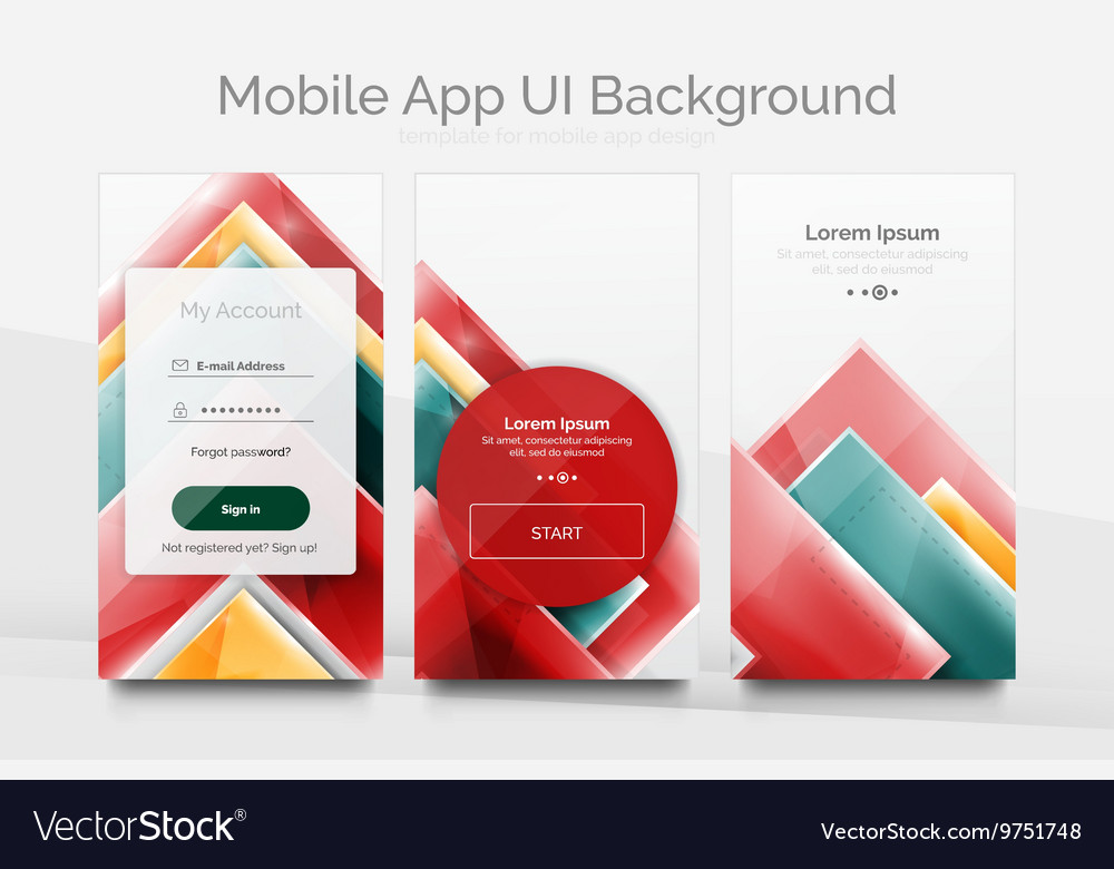 Mobile background ui Royalty Free Vector Image