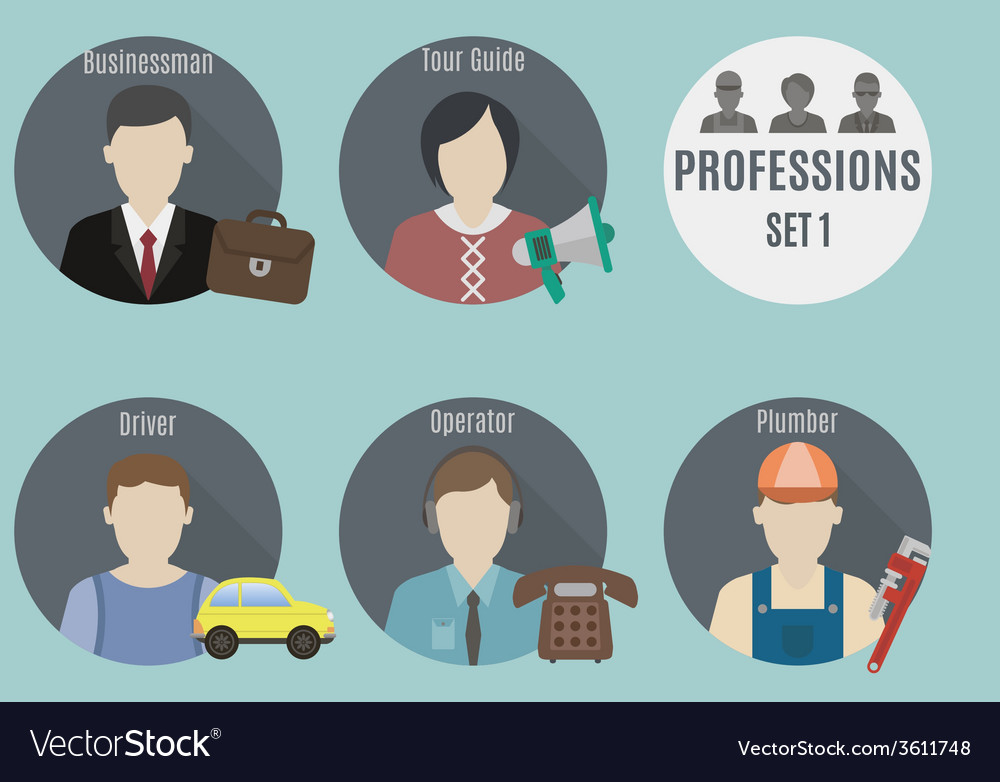 Profession guide. Векторные люди профессии.
