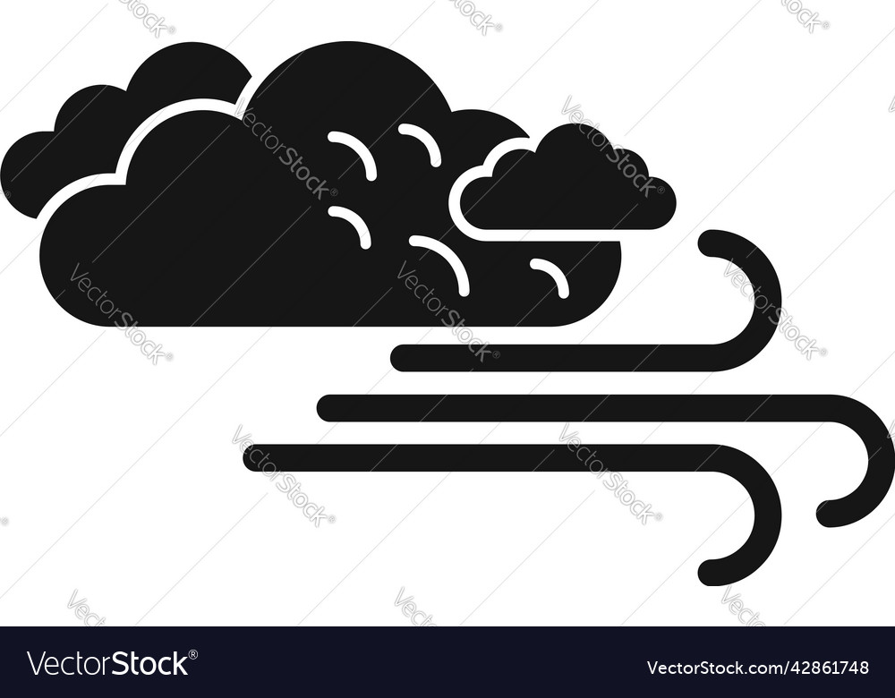 Storm wind cloud icon simple rain forecast Vector Image