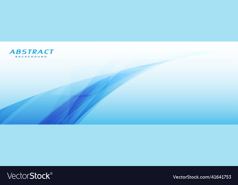 Blue wavy business banner design