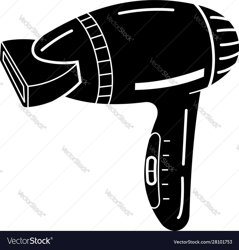 Hair dryer icon simple style Royalty Free Vector Image