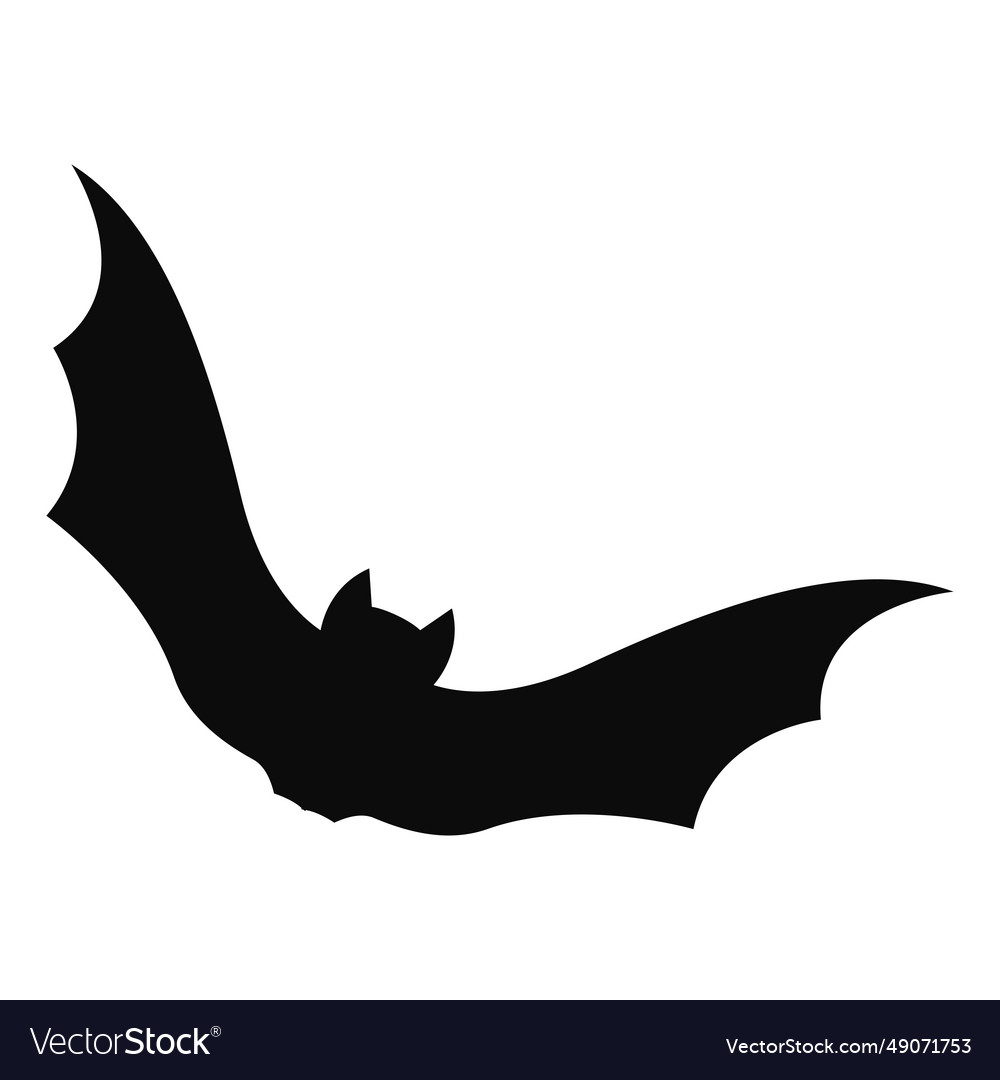 Isolated silhouette of a bat icon Royalty Free Vector Image