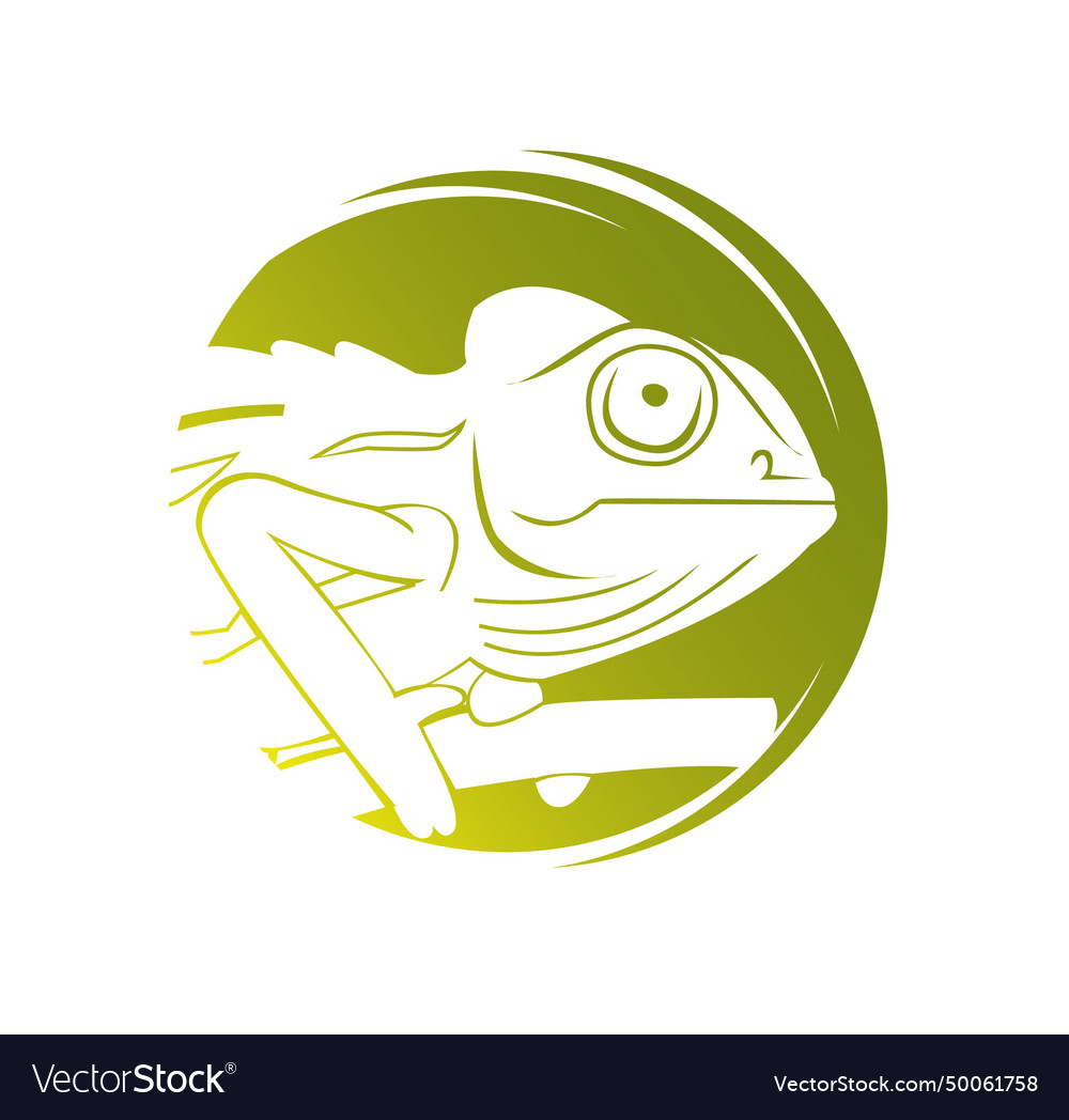 Chameleon symbol logo Royalty Free Vector Image