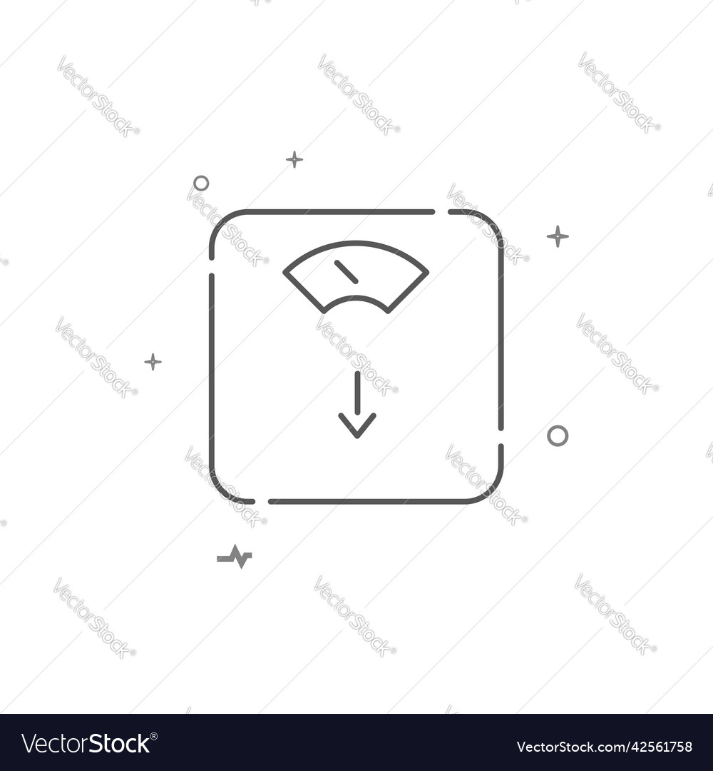 Floor scales weight loss simple line icon Vector Image