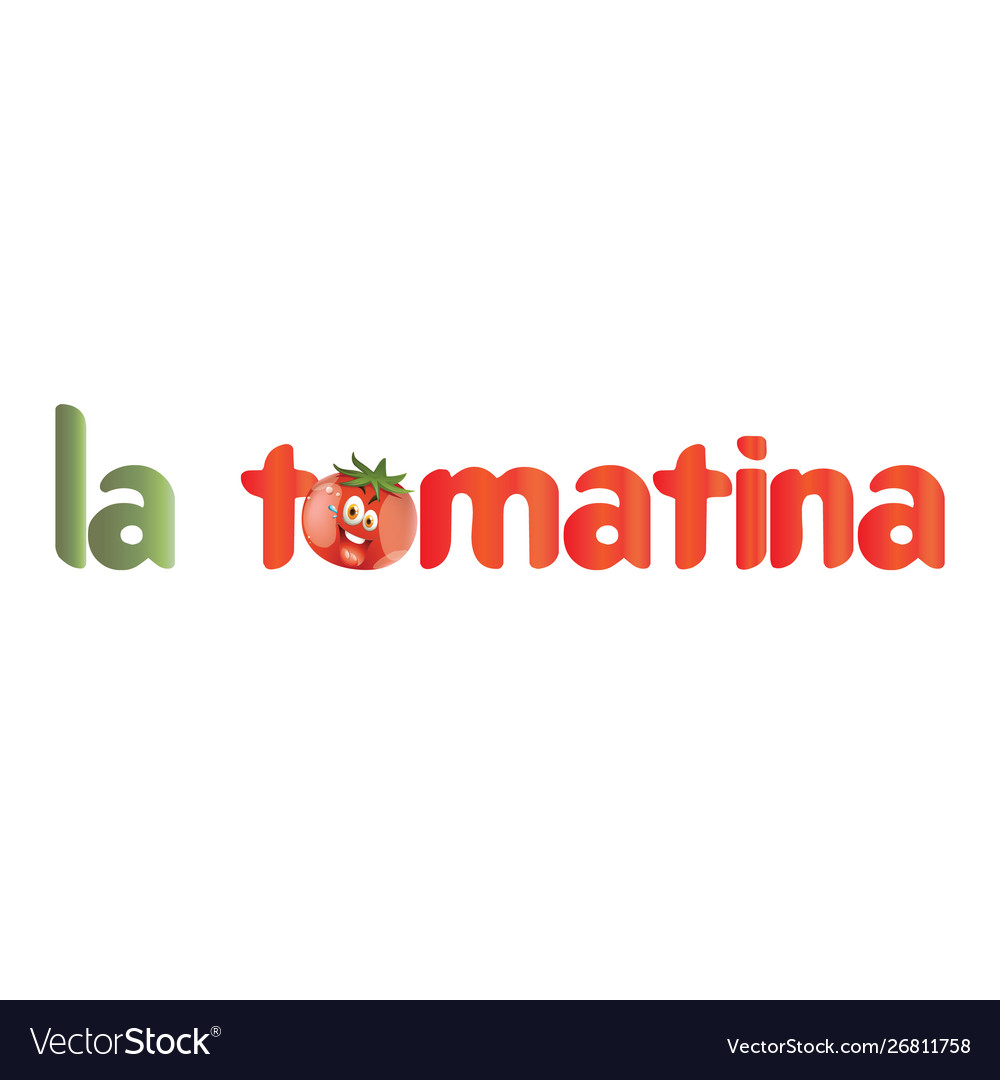 La tomatina festival tomatoes festival Royalty Free Vector