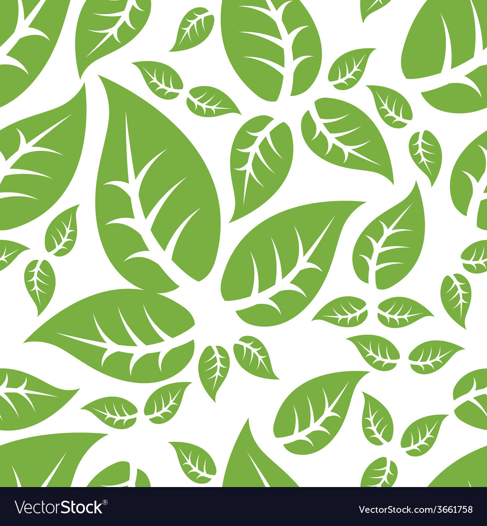 Leaf seamless pattern Royalty Free Vector Image