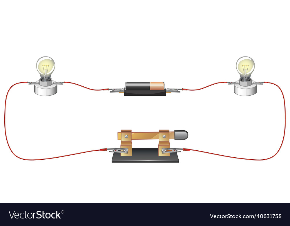 Science experiment of circuits Royalty Free Vector Image