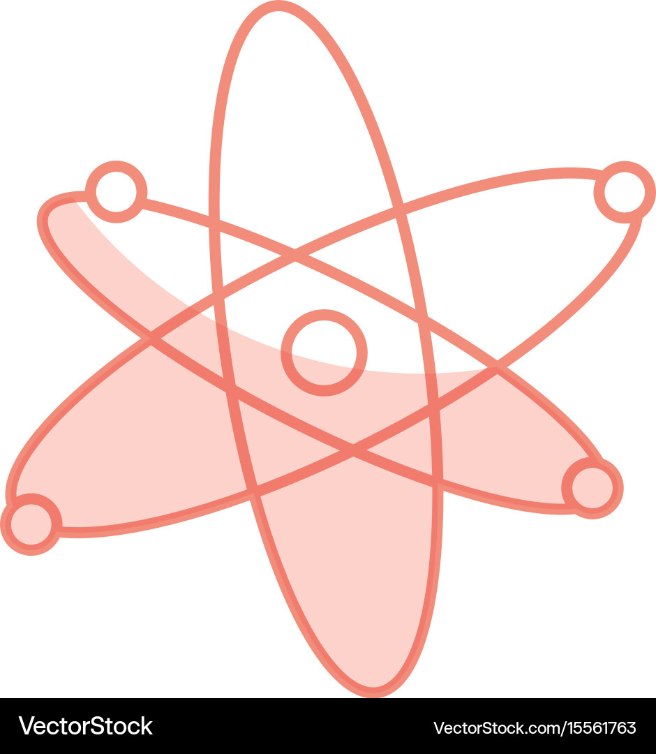 Atom molecule isolated icon Royalty Free Vector Image