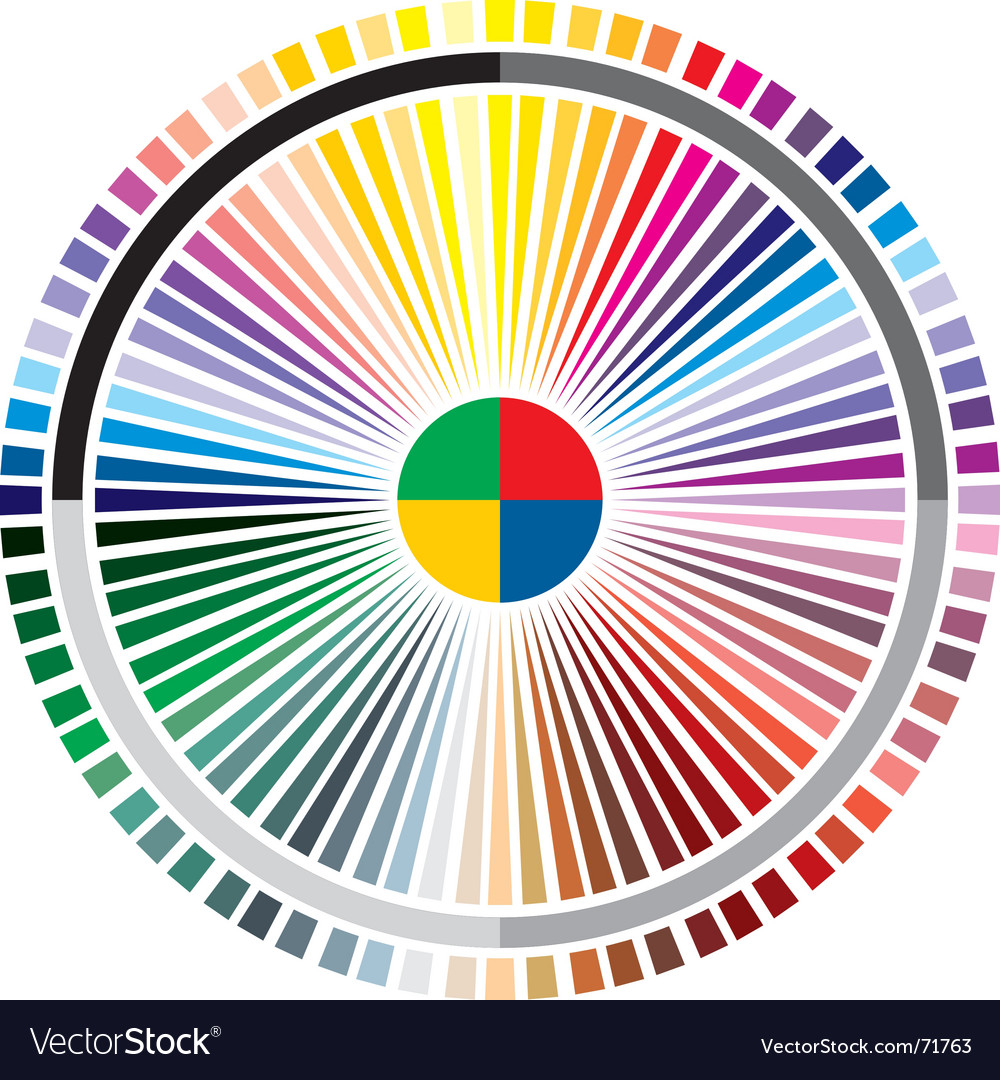 Color Wheel Royalty Free Vector Image Vectorstock