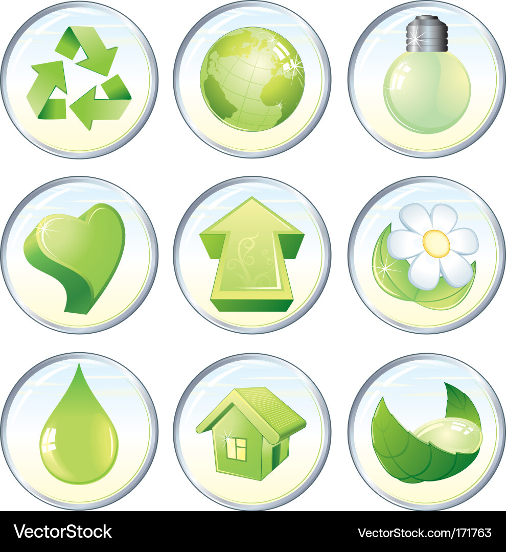 Ecology set Royalty Free Vector Image - VectorStock