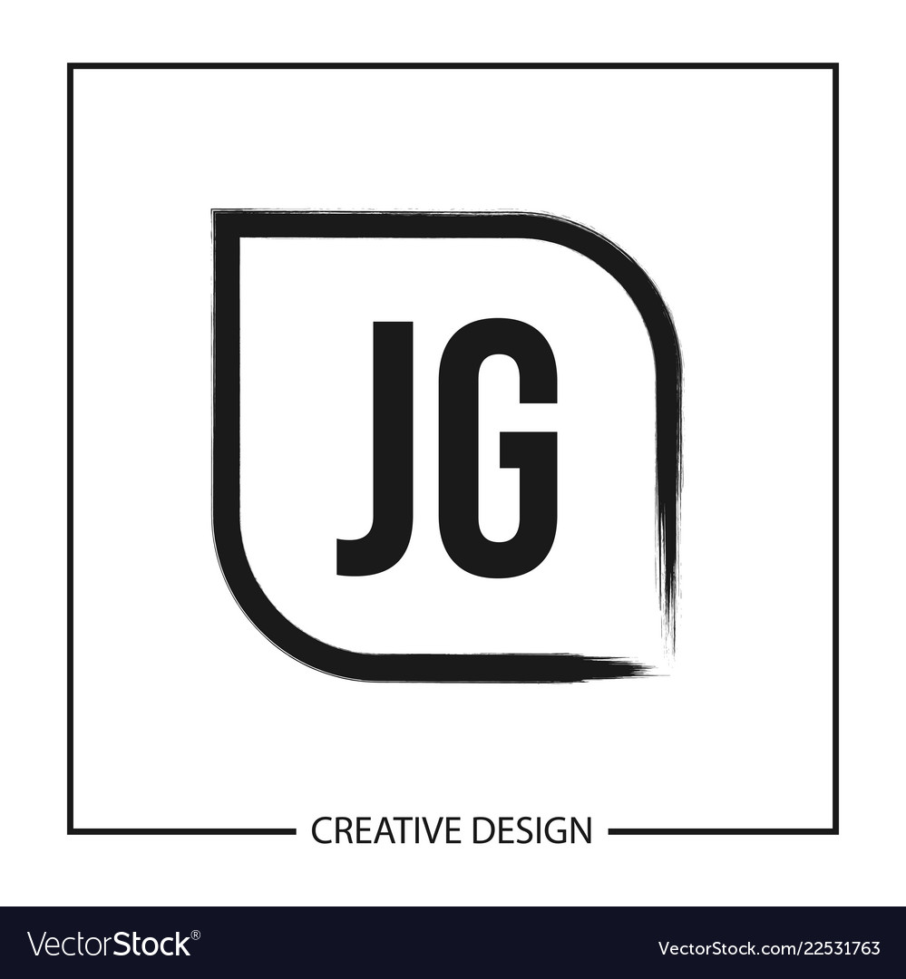 Initial letter jg logo template design Royalty Free Vector