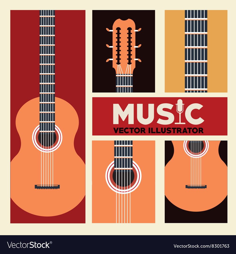 Musical instrument design Royalty Free Vector Image