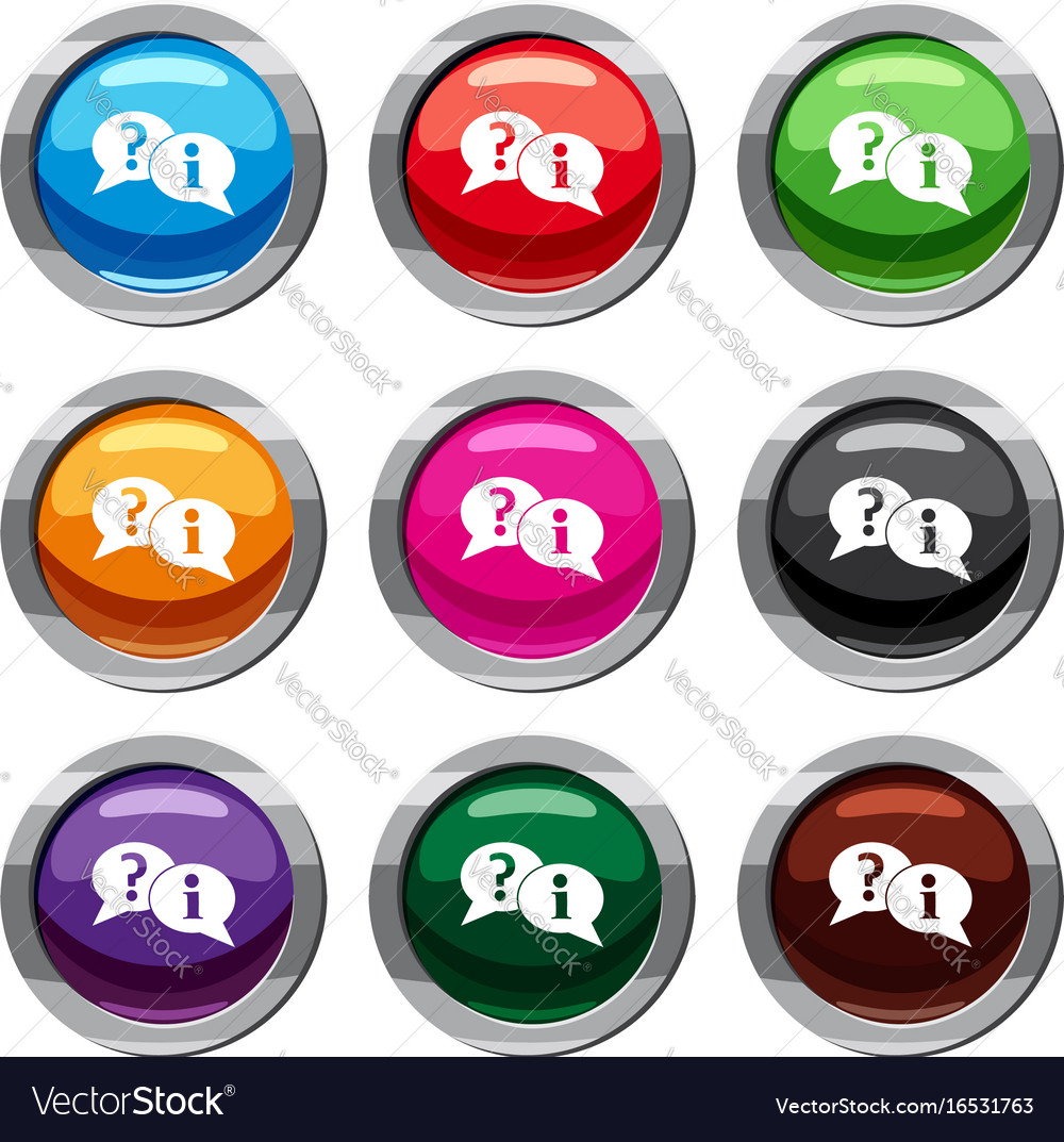 Question and exclamation speech bubbles set 9 Vector Image