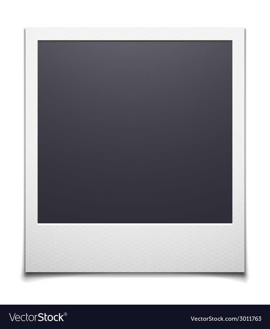 Retro photo frame isolated on white background