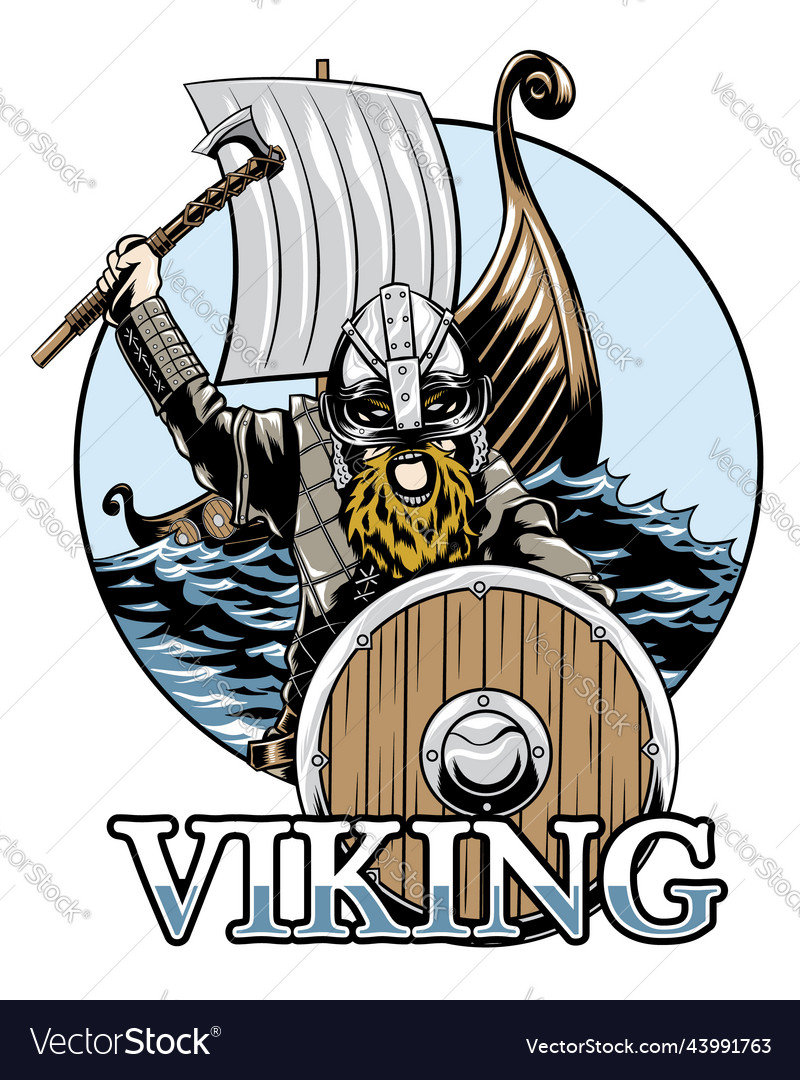 Screaming viking Royalty Free Vector Image - VectorStock