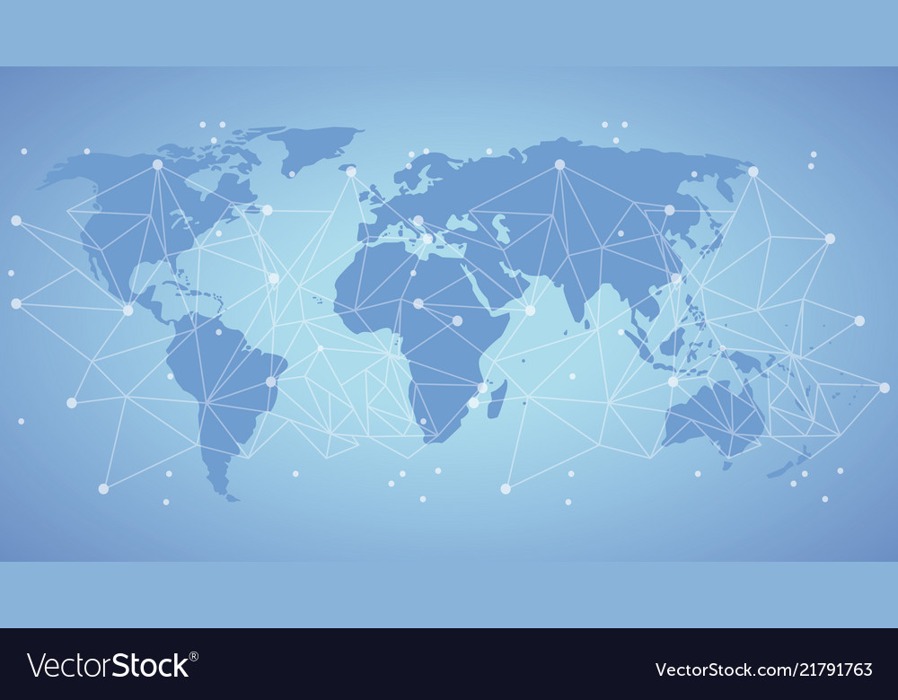 World and connection Royalty Free Vector Image