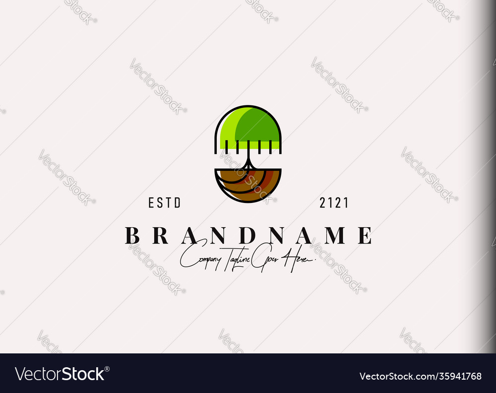 Banyan tree logo design abstract