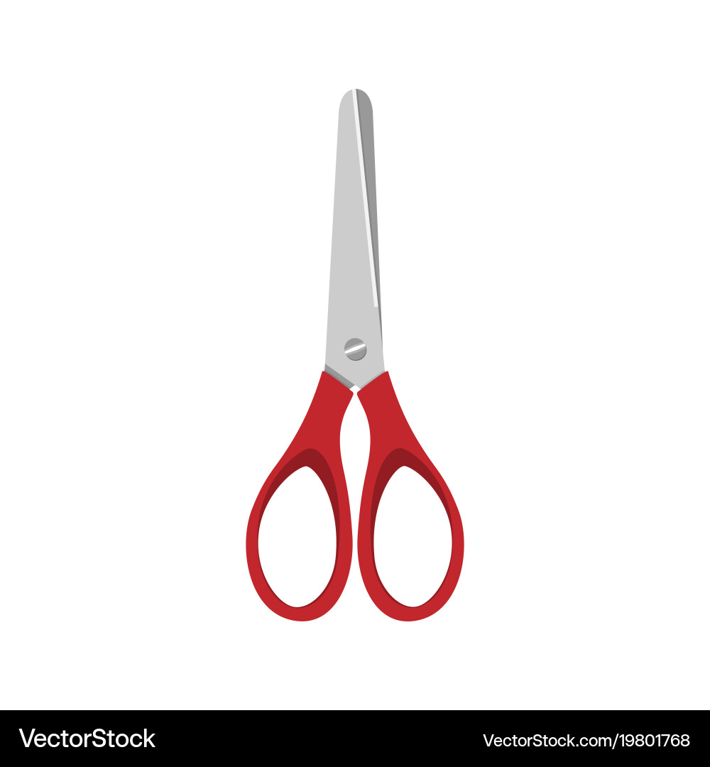 Closed red scissors on a white background Vector Image