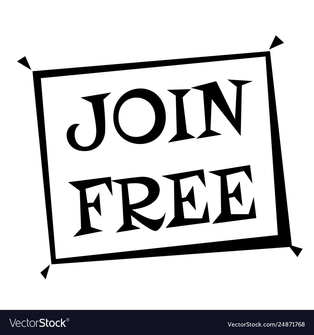 Join free stamp on white Royalty Free Vector Image Join free stamp on white Royalty Free Vector Image