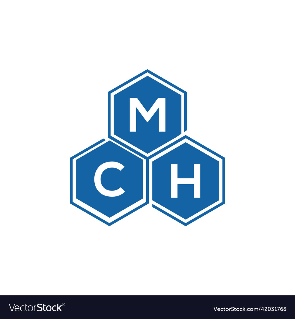 Mch letter logo design on white background Vector Image