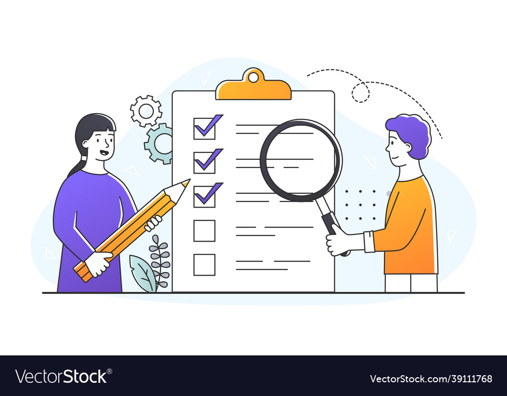 Quality test and satisfaction concept Royalty Free Vector