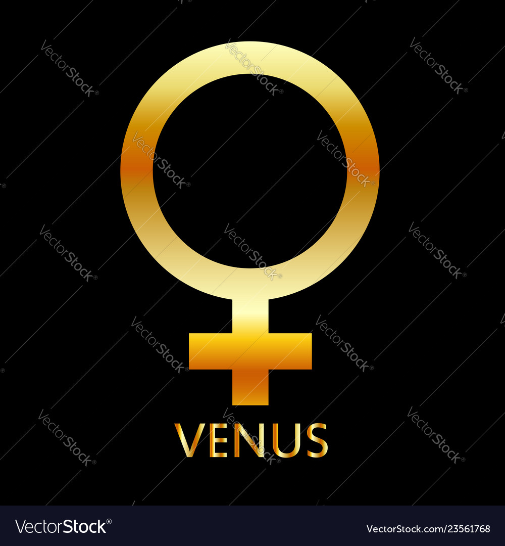 Zodiac and astrology symbol of the planet venus Vector Image