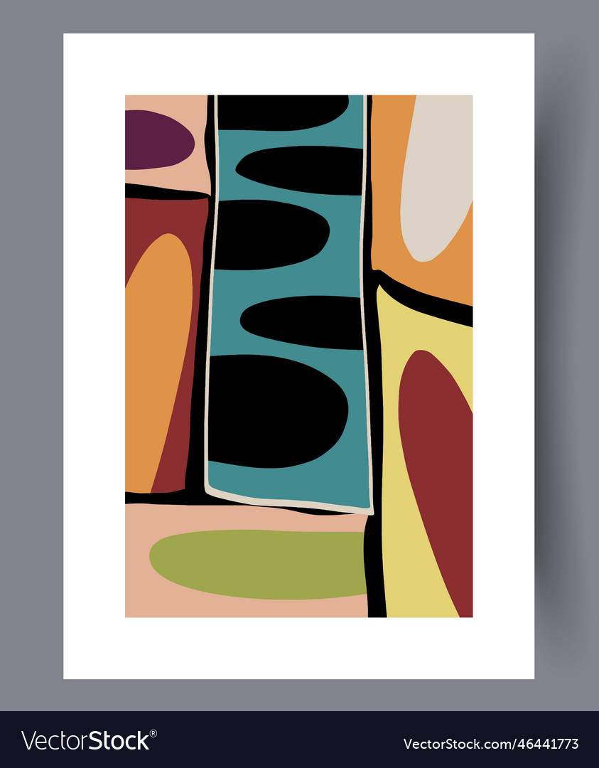 Abstract figures aesthetic geometry wall art print