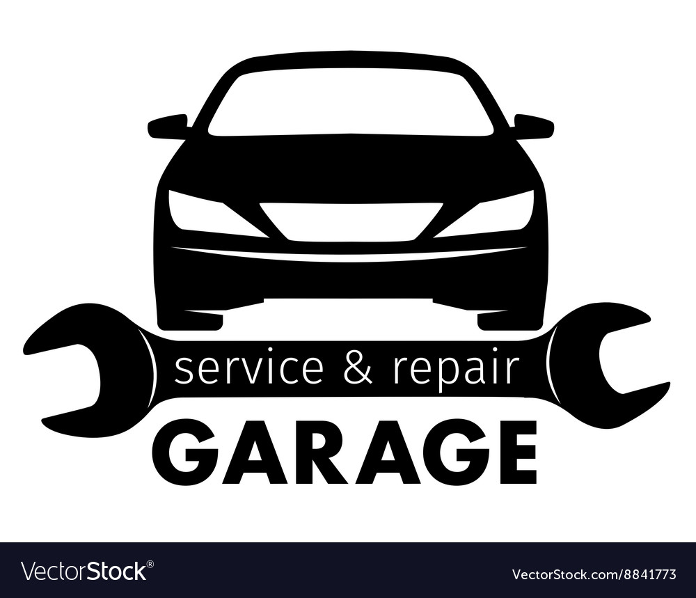 Auto center garage service and repair logo Vector Image