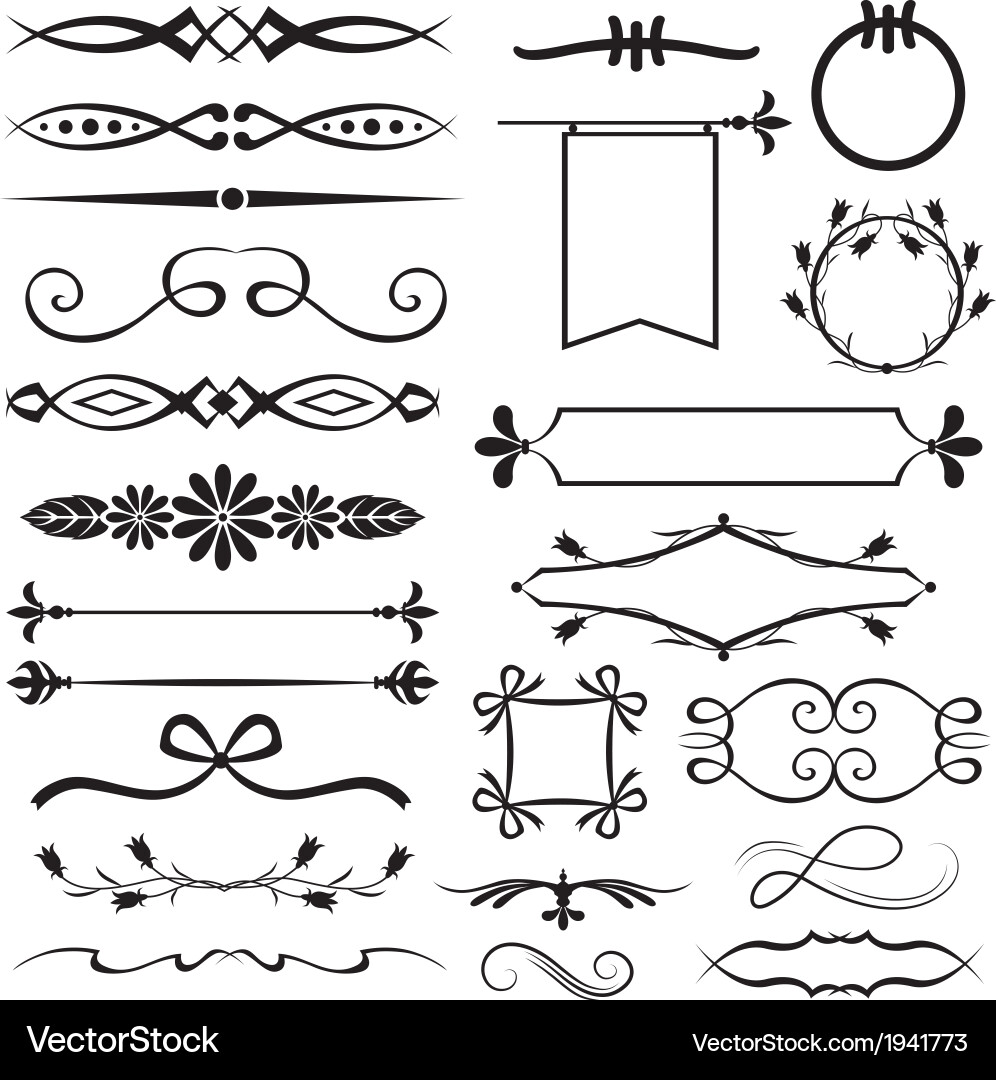 Design element set Royalty Free Vector Image - VectorStock