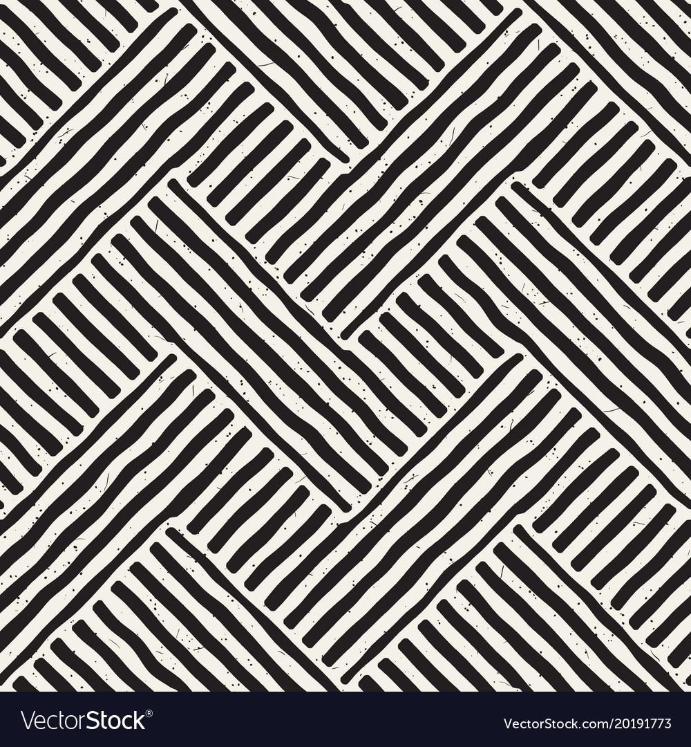 Hand drawn seamless repeating pattern with lines Vector Image