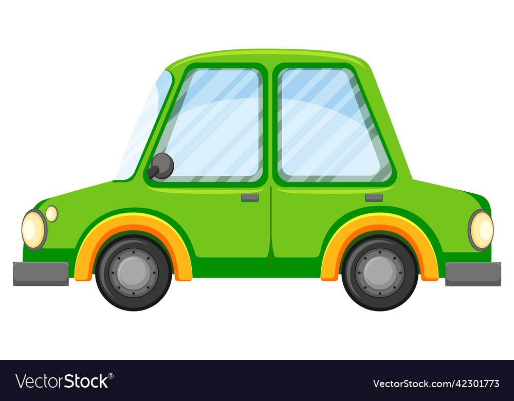 Isolated car in cartoon style Royalty Free Vector Image