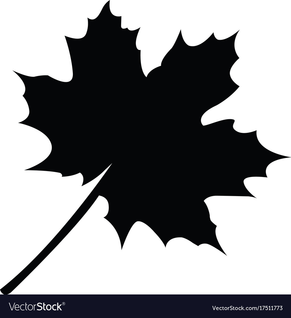 Isolated leaf silhouette Royalty Free Vector Image