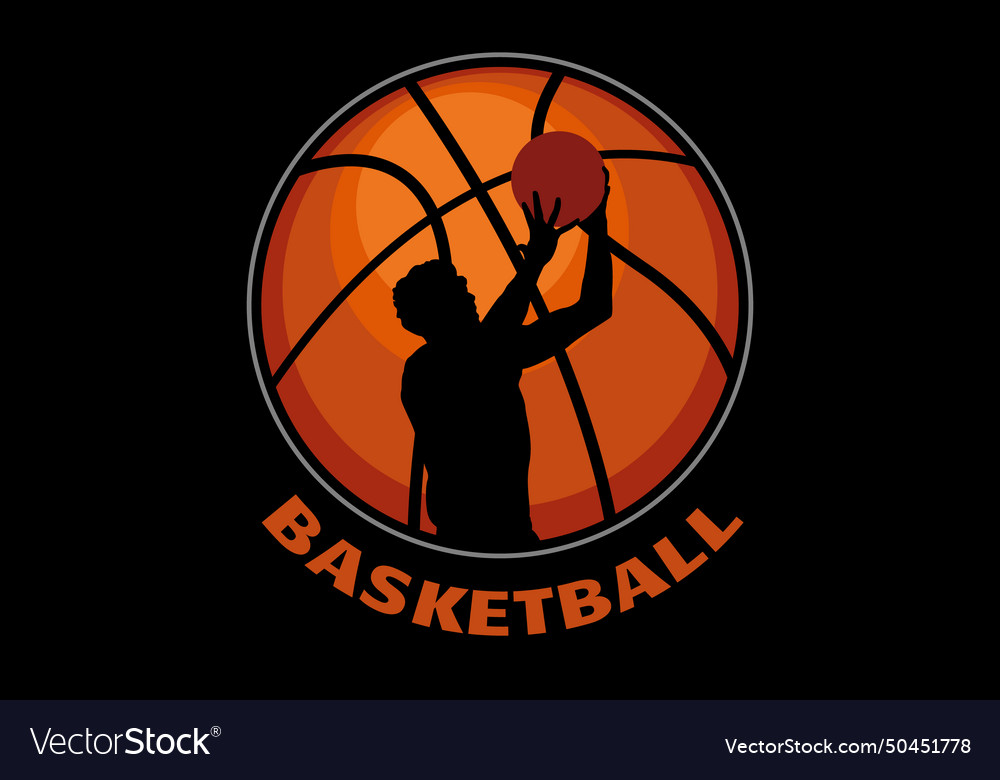 Basketball retro vintage design landscape