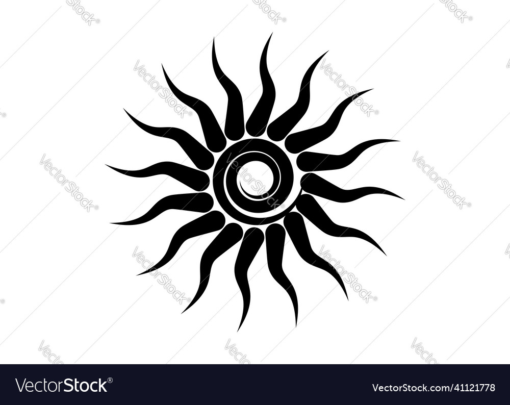 Black tribal sun tattoo sonnenrad symbol sun wheel