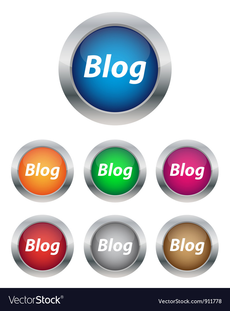 Blog buttons Royalty Free Vector Image - VectorStock