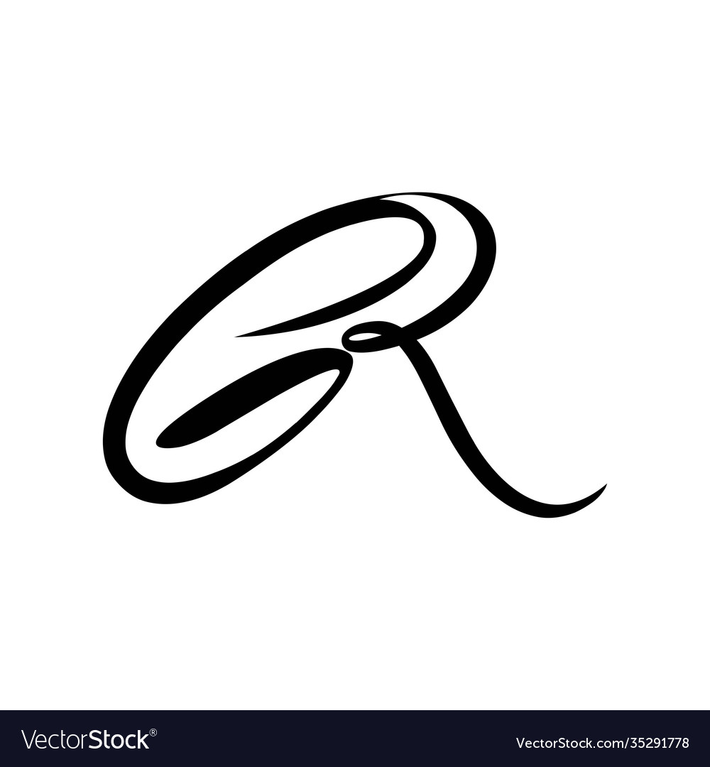 Initial letter gr logo or rg design Royalty Free Vector