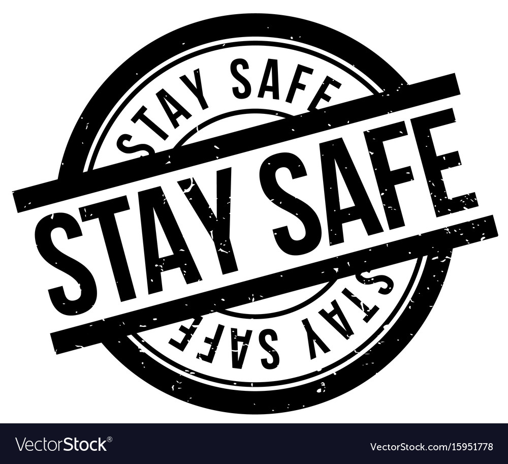 Stay safe rubber stamp Royalty Free Vector Image