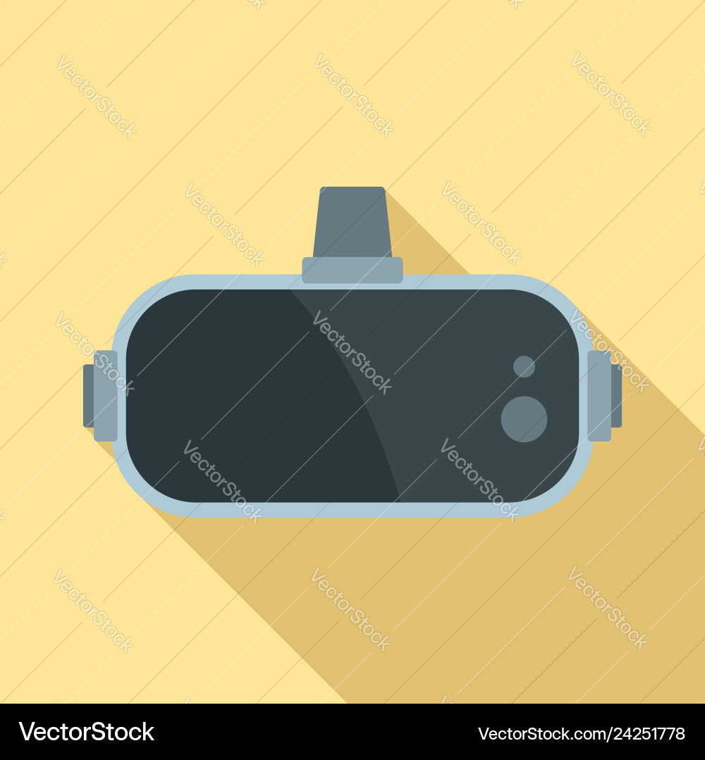 Virtual reality glasses icon flat style Royalty Free Vector