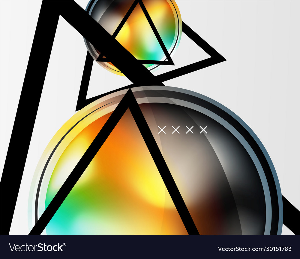Abstract background - glossy glass bubbles Vector Image
