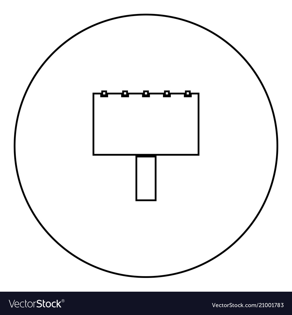 bigboard black icon in circle outline royalty free vector circle outline