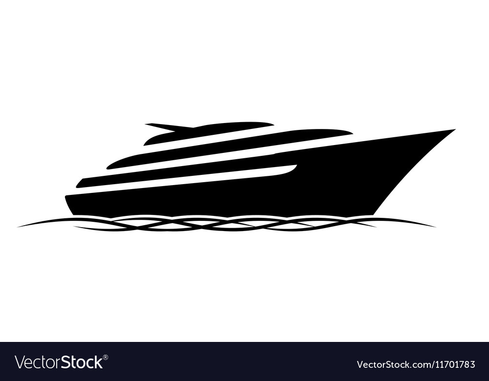 Black silhouette of a sports and expensive motor Vector Image