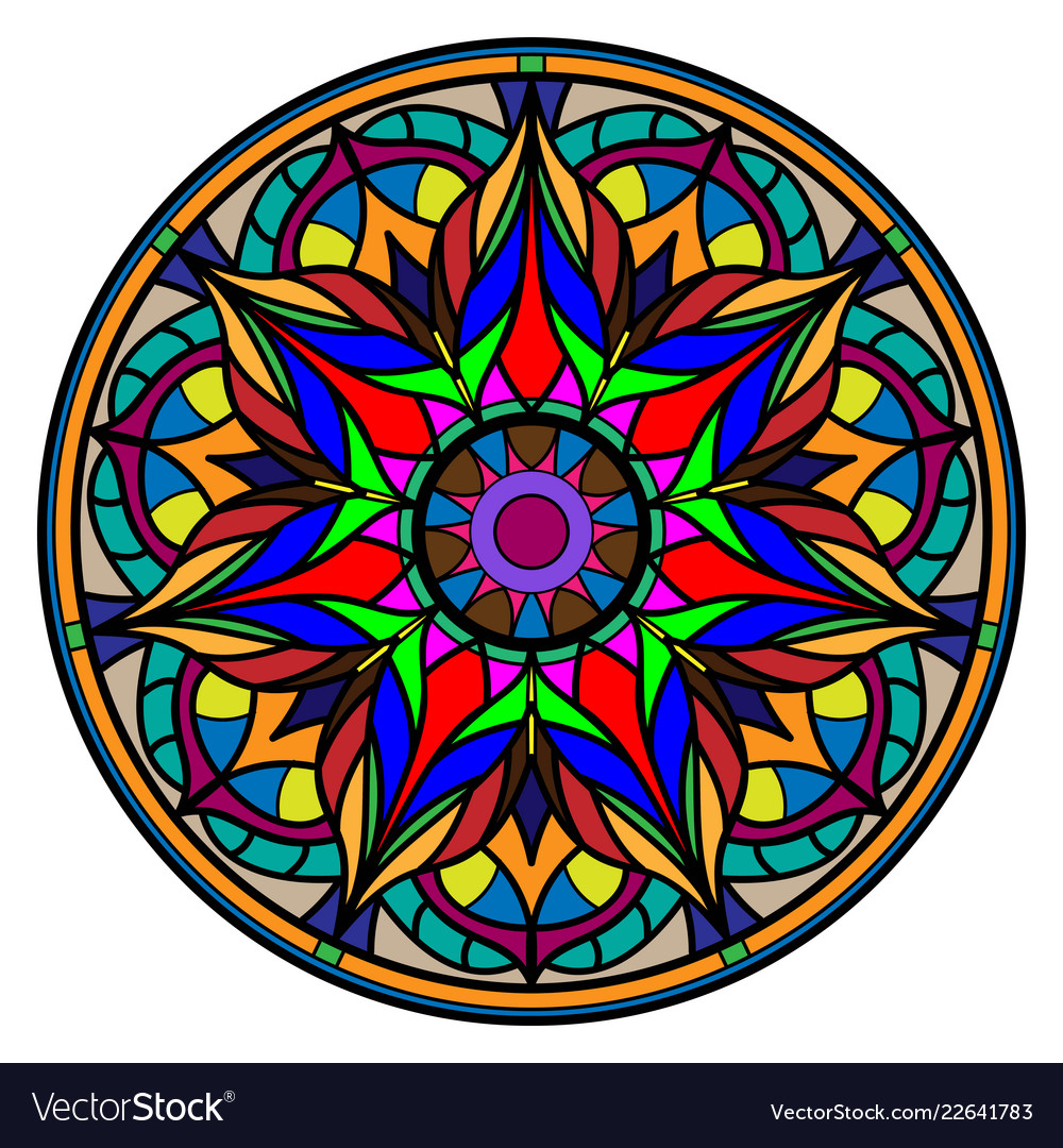 Colorful mandala on a white background