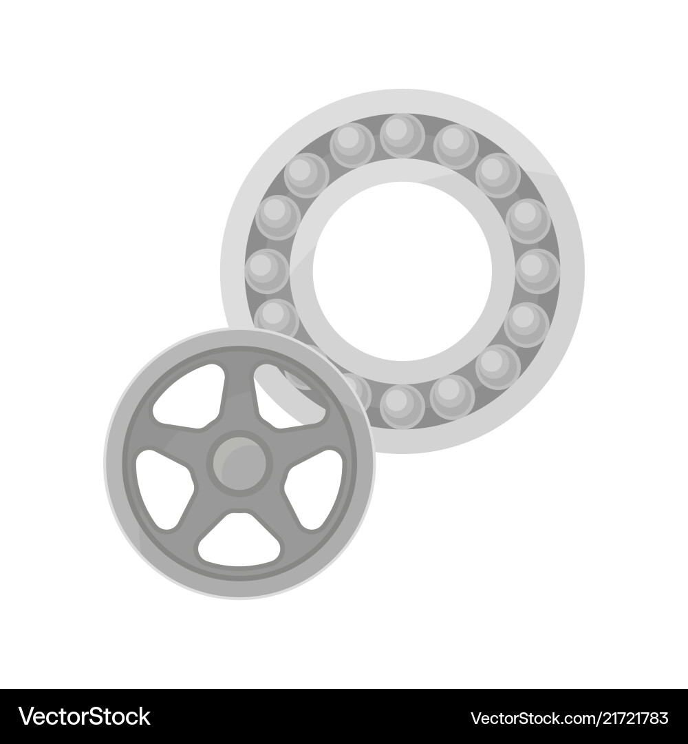 Flat icon vehicle wheel ball bearings Royalty Free Vector
