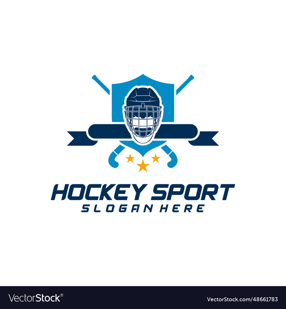 Hockey sport logo design template modern Vector Image