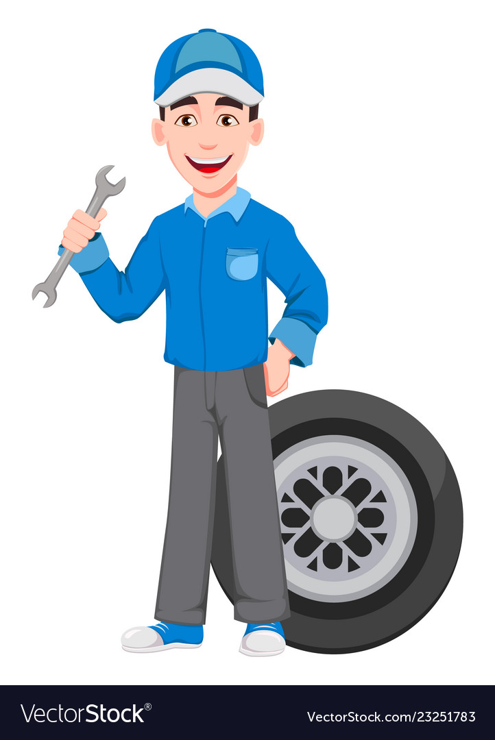 Professional auto mechanic in uniform Royalty Free Vector