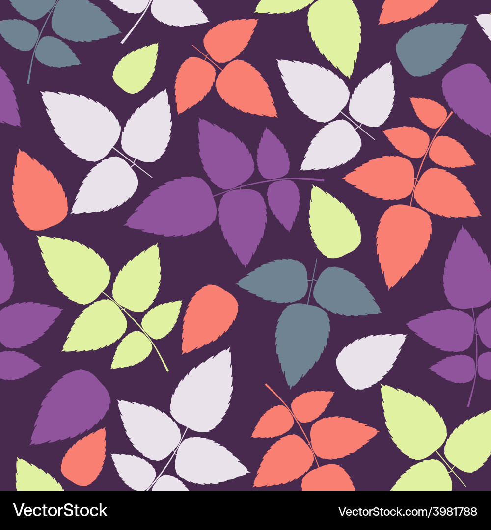 Colored pattern on leaves theme autumn pattern Vector Image