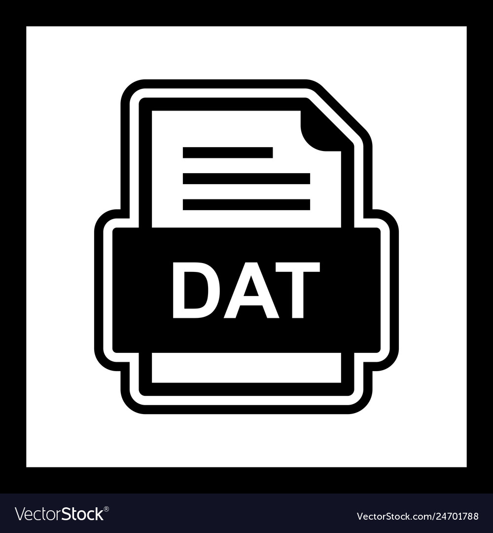 Dat file document icon Royalty Free Vector Image