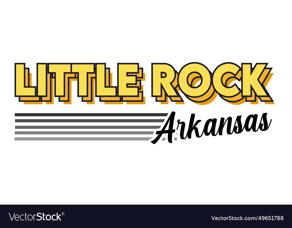 Little rock arkansas united states Royalty Free Vector Image