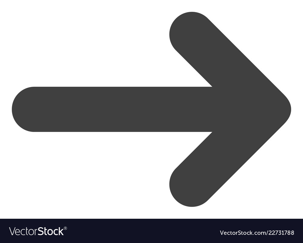 Right arrow flat icon symbol Royalty Free Vector Image