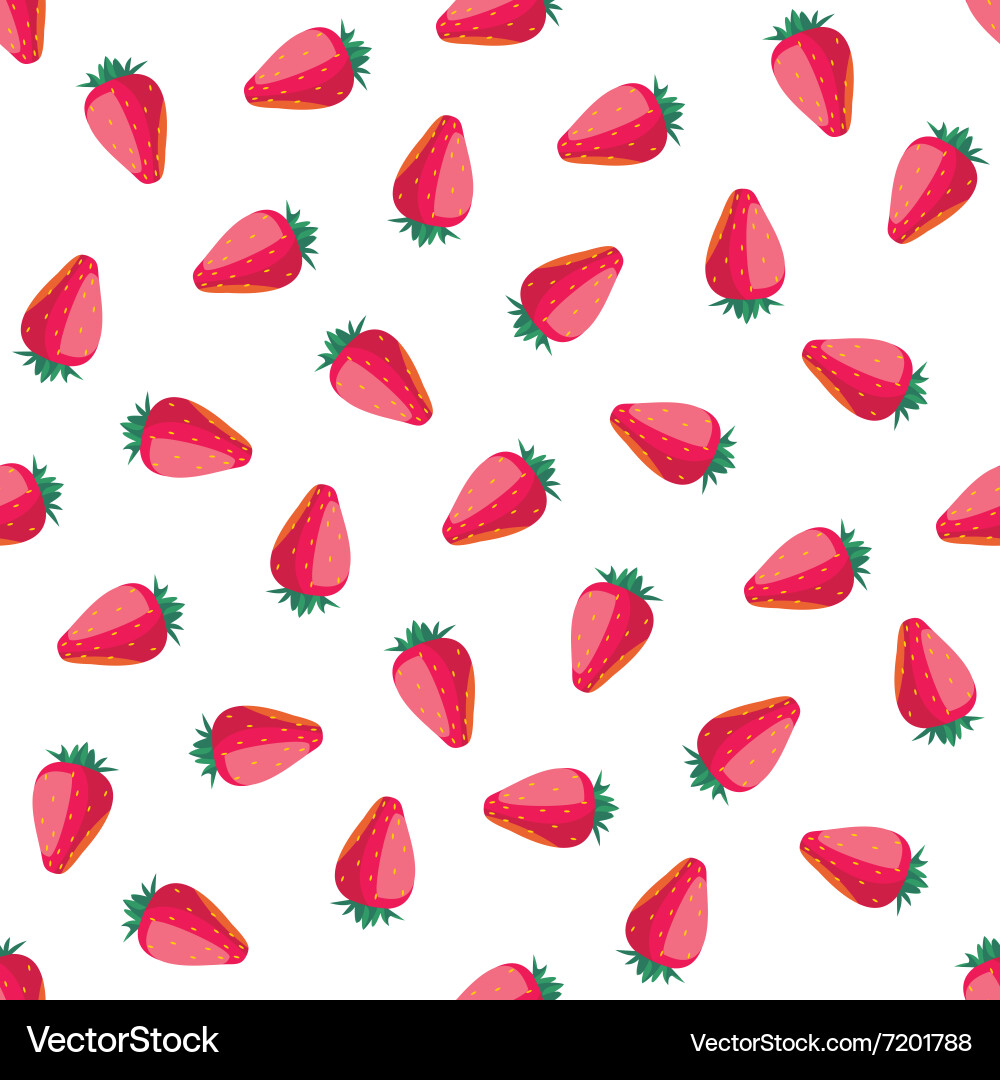 Seamless pattern with strawberries Royalty Free Vector Image